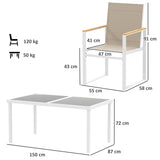 Steel 5 Pieces Garden Dining Set With 4 Armchairs - Velmora