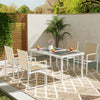 Steel 5 Pieces Garden Dining Set With 4 Armchairs - Velmora