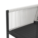 Steel 5 Pieces Garden Dining Set With 4 Folding Back Chairs - Velmora