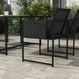 Steel 5 Pieces Garden Dining Set With 4 Mesh Fabric Folding Back Chairs - Velmora