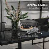 Steel 5 Pieces Garden Dining Set With 4 Mesh Fabric Folding Back Chairs - Velmora