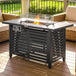 Steel 50,000 BTU Propane Gas Garden Fire Pit Table With 43" Steel Table top and Lid - Velmora