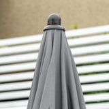 Steel 6 Pieces Patio Garden Dining Set With Folding Chairs And Parasol - Velmora