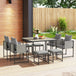 Steel 8 Seater Garden Dining Set With 4 Armchairs and 4 Stools - Velmora