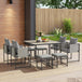 Steel 8 Seater Garden Dining Set With 4 Armchairs and 4 Stools - Velmora