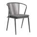 Steel Armchair With Hand-Woven Rope Backrest - Kendal