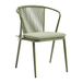 Steel Armchair With Hand-Woven Rope Backrest - Kendal