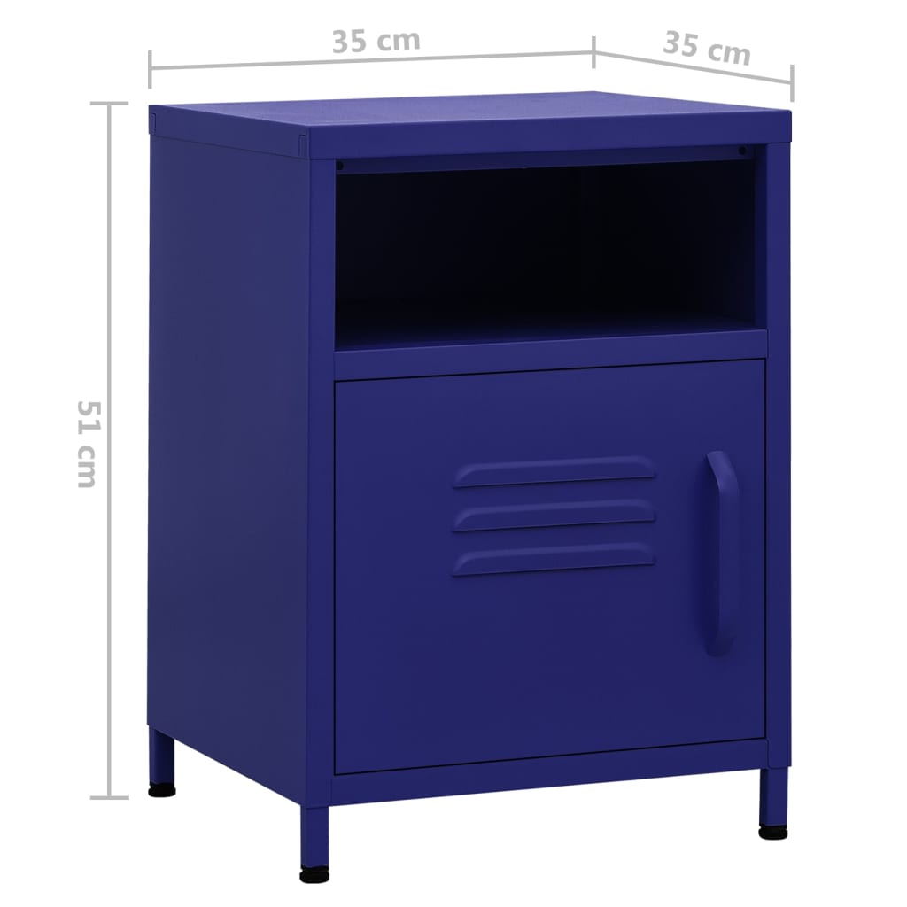 Steel Bedside Cabinet With 1 Door - Vantage Home