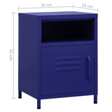 Steel Bedside Cabinet With 1 Door - Vantage Home