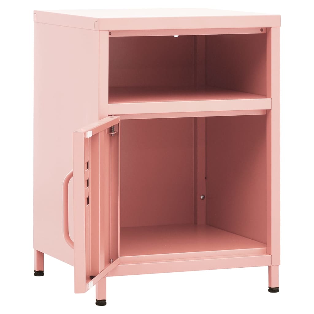 Steel Bedside Cabinet With 1 Door - Vantage Home