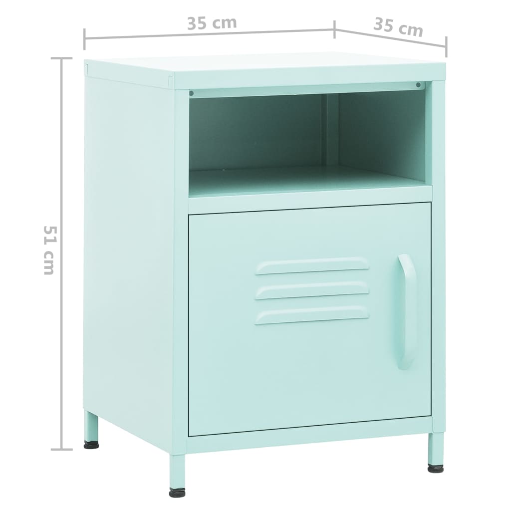 Steel Bedside Cabinet With 1 Door - Vantage Home
