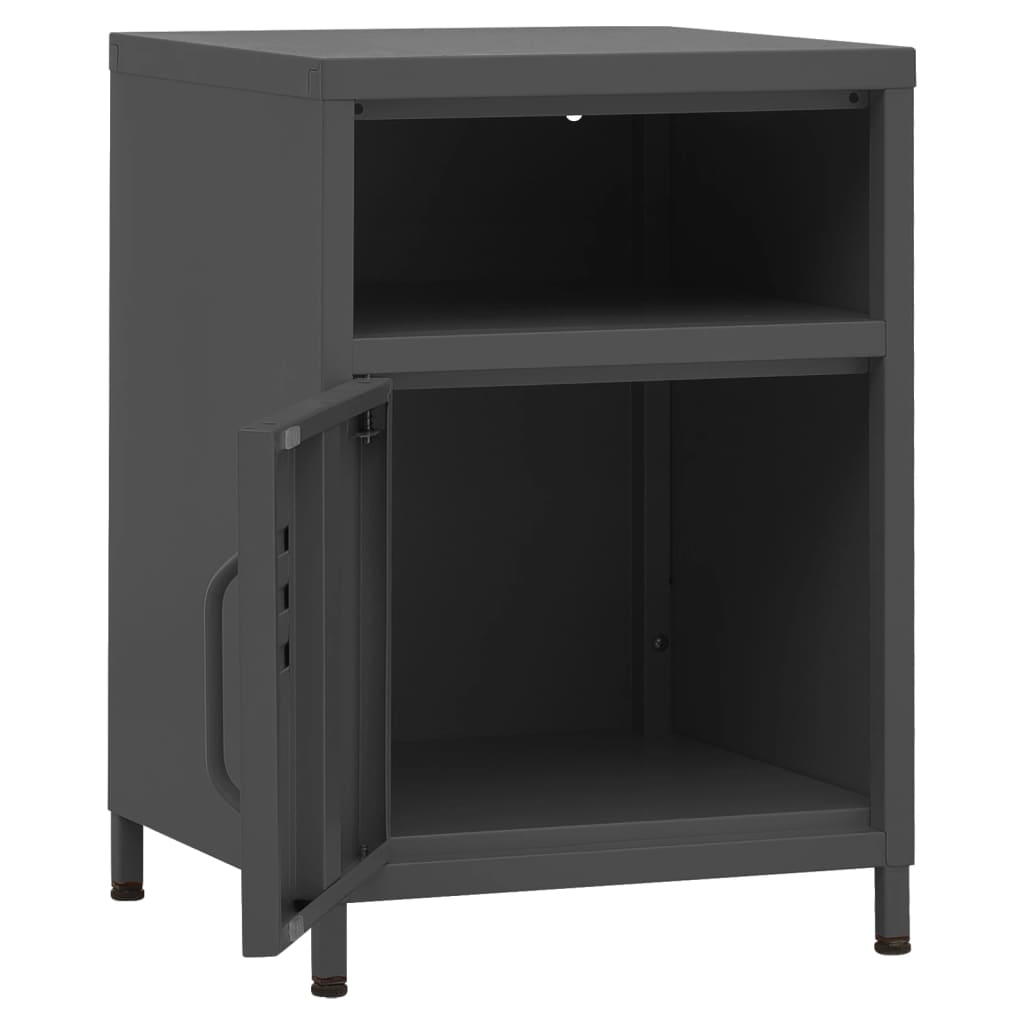 Steel Bedside Cabinet With 1 Door - Vantage Home