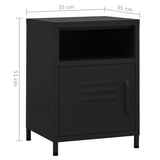 Steel Bedside Cabinet With 1 Door - Vantage Home