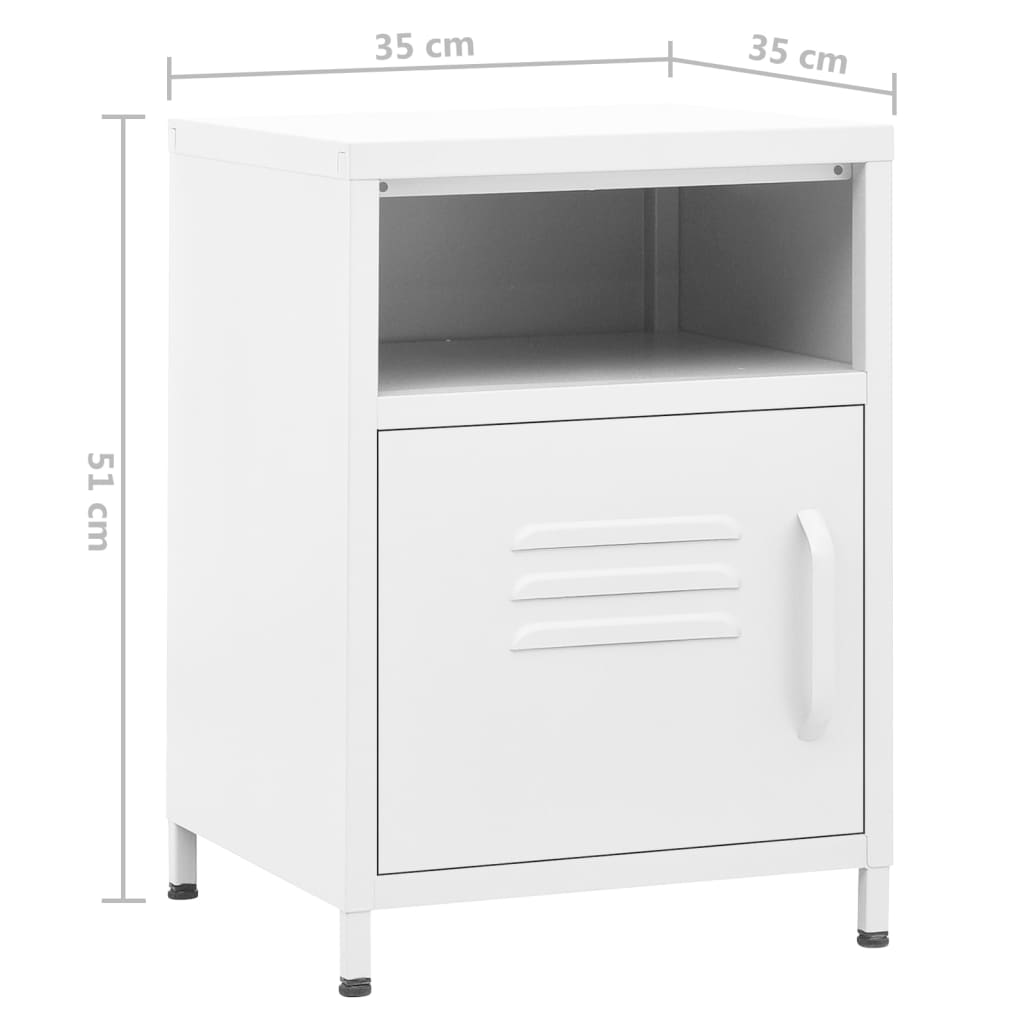 Steel Bedside Cabinet With 1 Door - Vantage Home