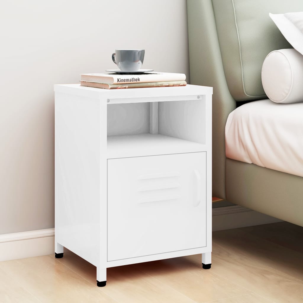 Steel Bedside Cabinet With 1 Door - Vantage Home
