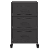 Steel Bedside Cabinet With 3 Drawers - Vantage Home