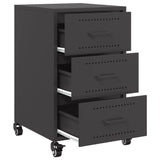 Steel Bedside Cabinet With 3 Drawers - Vantage Home