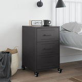 Steel Bedside Cabinet With 3 Drawers - Vantage Home