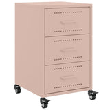 Steel Bedside Cabinet With 3 Drawers - Vantage Home
