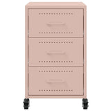 Steel Bedside Cabinet With 3 Drawers - Vantage Home