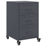 Steel Bedside Cabinet With 3 Drawers - Vantage Home
