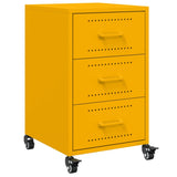 Steel Bedside Cabinet With 3 Drawers - Vantage Home