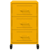 Steel Bedside Cabinet With 3 Drawers - Vantage Home