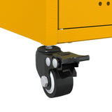 Steel Bedside Cabinet With 3 Drawers - Vantage Home