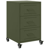 Steel Bedside Cabinet With 3 Drawers - Vantage Home