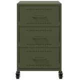 Steel Bedside Cabinet With 3 Drawers - Vantage Home