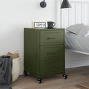 Steel Bedside Cabinet With 3 Drawers - Vantage Home