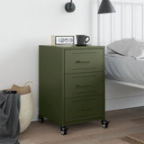 Steel Bedside Cabinet With 3 Drawers - Vantage Home