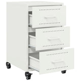 Steel Bedside Cabinet With 3 Drawers - Vantage Home