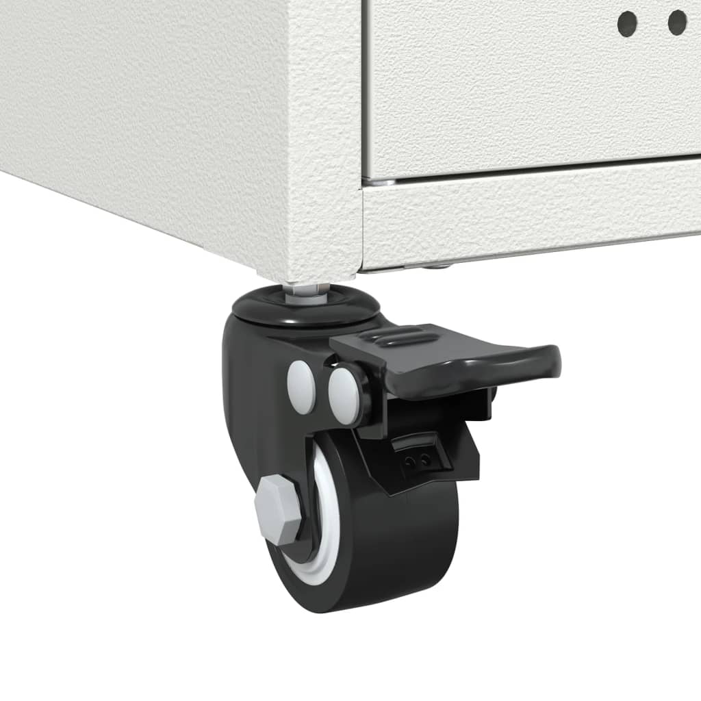 Steel Bedside Cabinet With 3 Drawers - Vantage Home