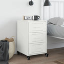Steel Bedside Cabinet With 3 Drawers - Vantage Home