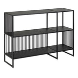 Steel Bookcase With 2 Marble Effect Wooden Shelves - Strington