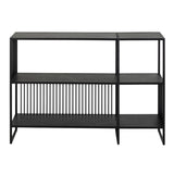Steel Bookcase With 2 Marble Effect Wooden Shelves - Strington