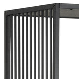 Steel Bookcase With 5 Marble Effect Wooden Shelves - Strington