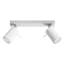 Steel Ceiling Light With 2 Ring Lamps - Bittersweet Shimmer