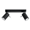 Steel Ceiling Light With 2 Ring Lamps - Bittersweet Shimmer