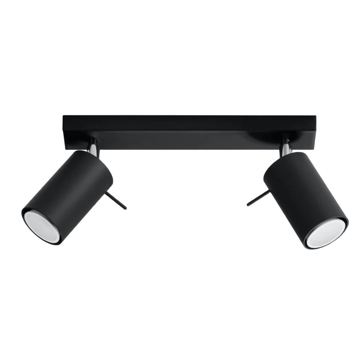 Steel Ceiling Light With 2 Ring Lamps - Bittersweet Shimmer