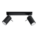 Steel Ceiling Light With 2 Ring Lamps - Bittersweet Shimmer