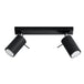 Steel Ceiling Light With 2 Ring Lamps - Bittersweet Shimmer