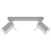 Steel Ceiling Light With 2 Ring Lamps - Bittersweet Shimmer