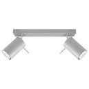 Steel Ceiling Light With 2 Ring Lamps - Bittersweet Shimmer