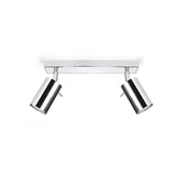 Steel Ceiling Light With 2 Ring Lamps - Bittersweet Shimmer
