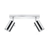 Steel Ceiling Light With 2 Ring Lamps - Bittersweet Shimmer
