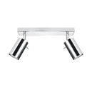 Steel Ceiling Light With 2 Ring Lamps - Bittersweet Shimmer