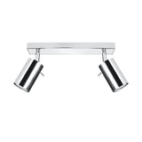 Steel Ceiling Light With 2 Ring Lamps - Bittersweet Shimmer