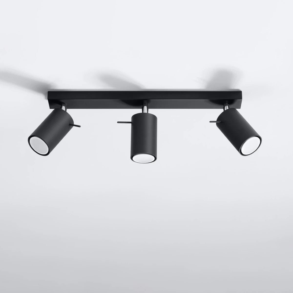 Steel Ceiling Light With 3 Ring Lamps - Bittersweet Shimmer